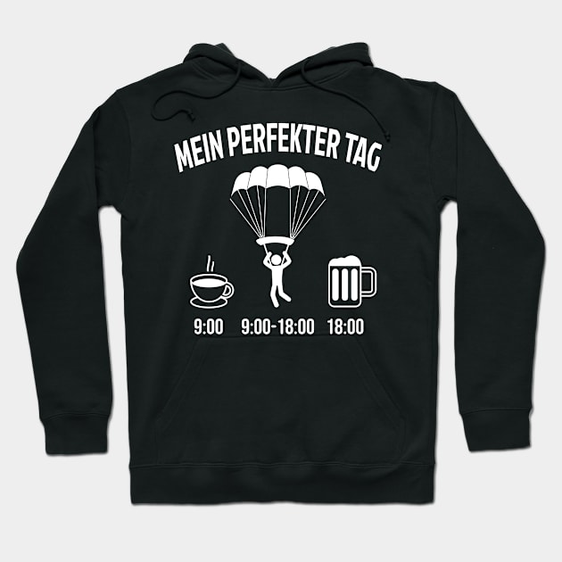 Perfekter Tag Fallschirmspringen Hoodie by Foxxy Merch